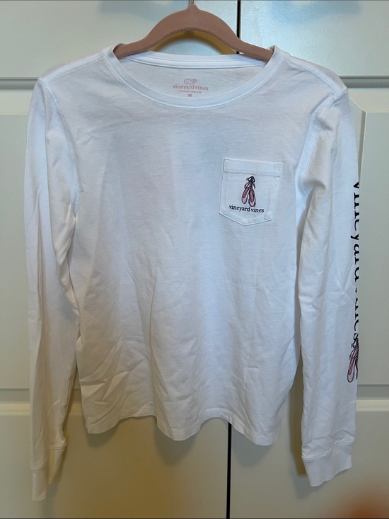 Vineyard Vines Other - NEW Vineyard Vines Girls Long-Sleeve Pocket Tee with Ballet shoes